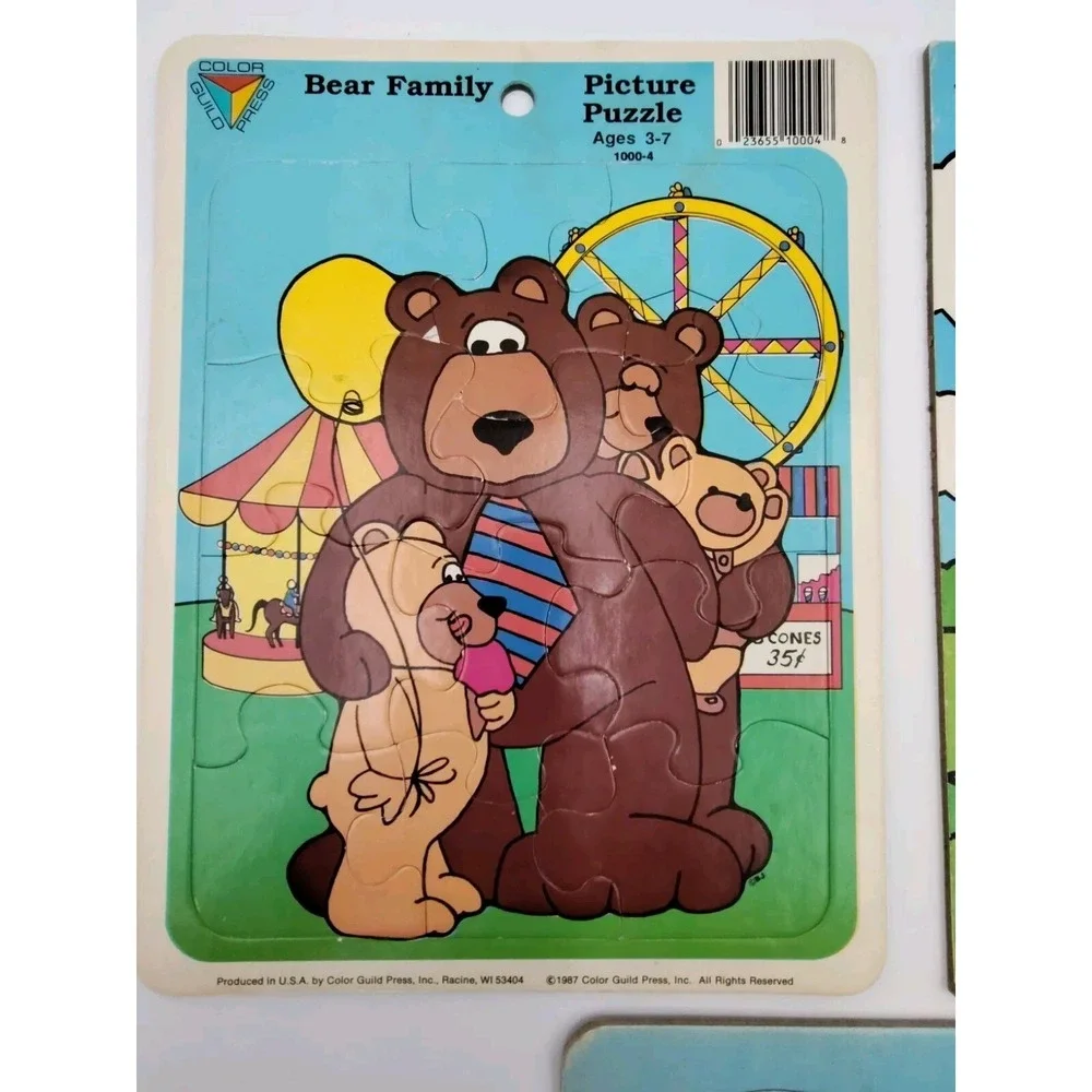 Set-3 MR HAPPY PUZZLES 80s VTG Bear Family Toys‎ Rare SEE B59.1ES1130.35.36